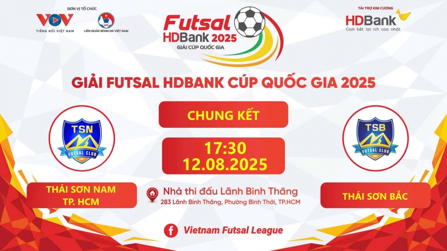 Trực tiếp Thái Sơn Nam - Thái Sơn Bắc chung kết Futsal HDBank Cúp Quốc gia 2025